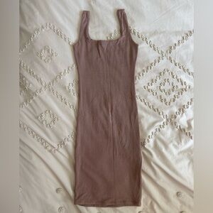 Chic Sleeveless Dusty Pink Dress